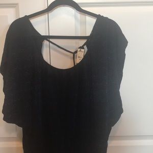 Sparkle blue and black oversized shirt